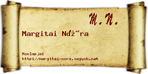 Margitai Nóra névjegykártya