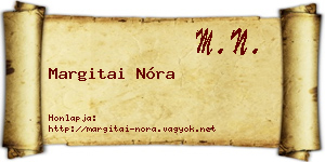 Margitai Nóra névjegykártya
