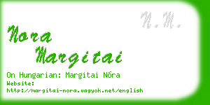 nora margitai business card